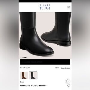Stuart Weitzman Black Leather Boots
